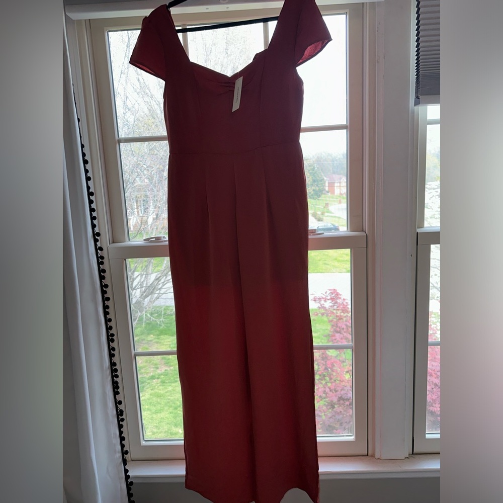 Francesca’s Maroon Jumpsuit